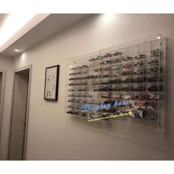 1:64趟門50架車仔展示盒(可掛牆)