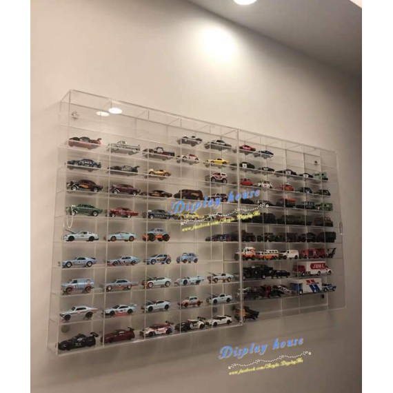 1:64趟門50架車仔展示盒(可掛牆)