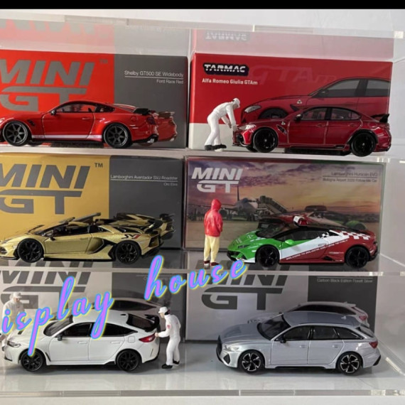 1:64 3層車仔開門展示盒(可放6架車連盒)