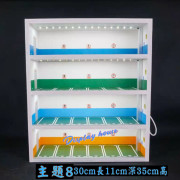 1:64 車仔主題LED燈有門展示盒