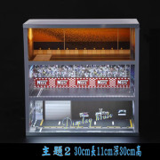 1:64 車仔主題LED燈有門展示盒